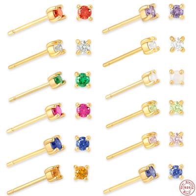 Birthstone Stud Earrings