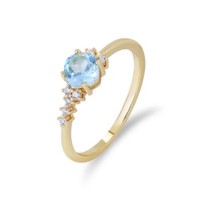 Blue Topaz Stone Ring