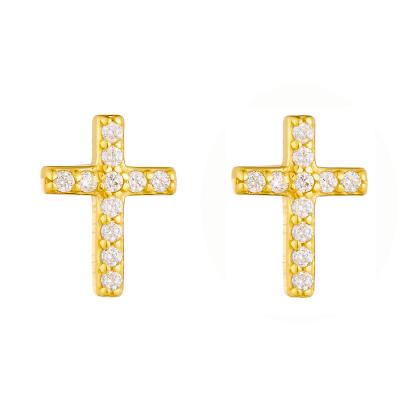 Cross CZ Earring