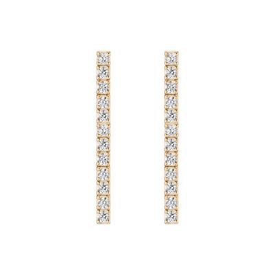 Dangle Sapphire Tennis Earrings