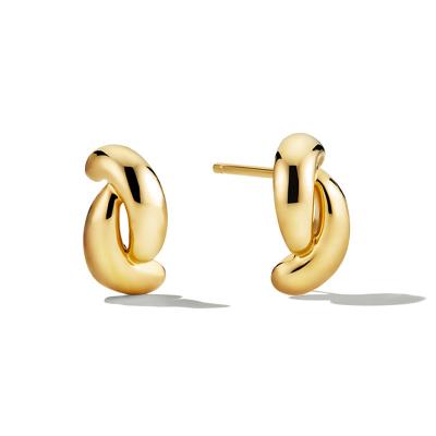  Double Slim Dome Huggie Stud Earrings