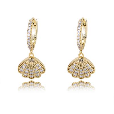 Fan Shaped Full Diamond Earrings