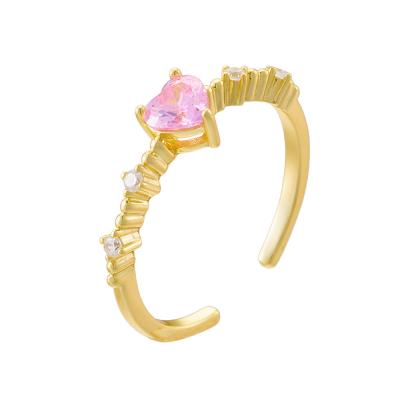 Heart Shaped Zircon Open Ring