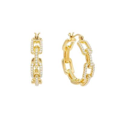  Link Chain Shape Hoop Earring