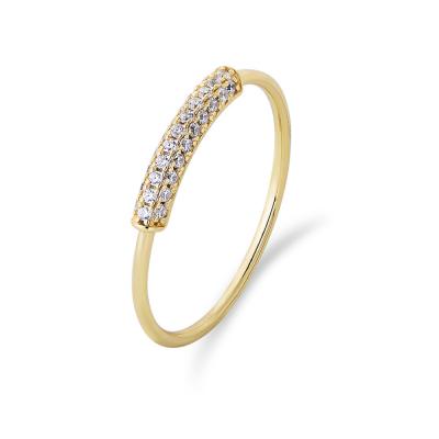 Micro 925 sterling silver zircon ring
