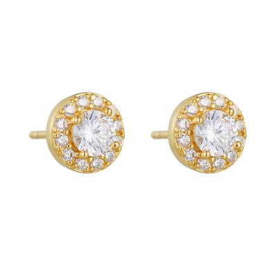 Mini Round Zircon Stud Earrings