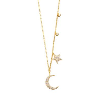 Moon and Star Necklace