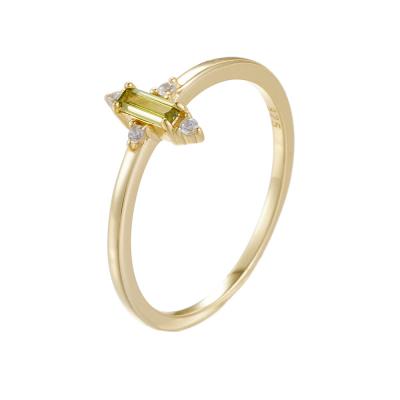 Olive Green Zircon Ring