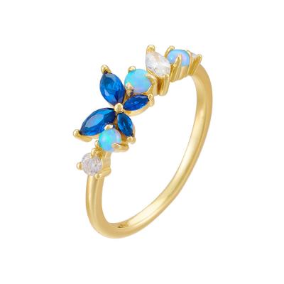Opal Butterfly Ring