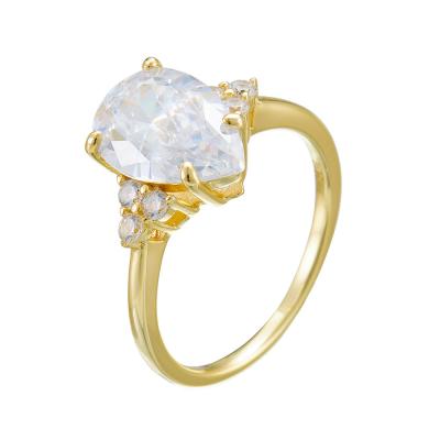 Pear shaped 5A zircon Ring