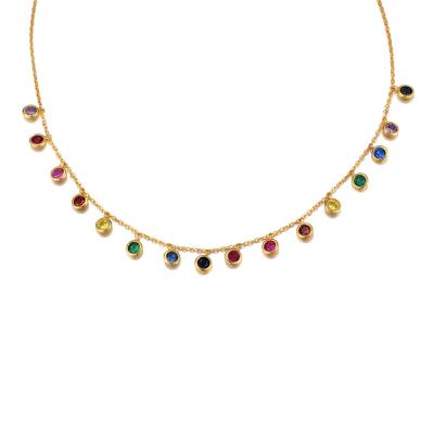 Rainbow Zircon Necklace