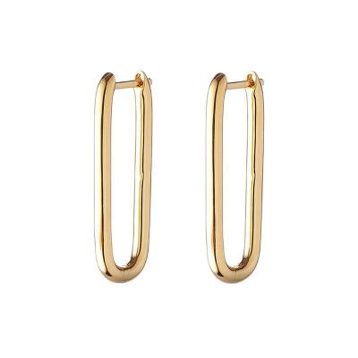 Smooth U-shape Huggie Hoop Earrings