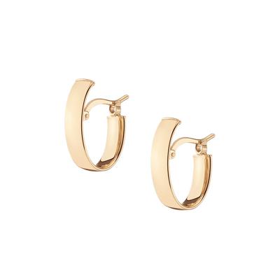 Trendy Bold Oval Hoop Earrings 