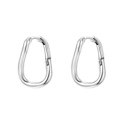 Trendy Irregular Twisted Triangle Geometric Hoop Earrings