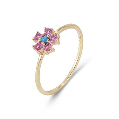 Turquoise Flowers Ring