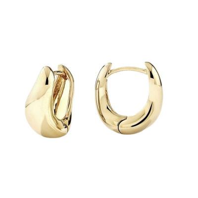 Wave Dome Huggies Hoop Earrings